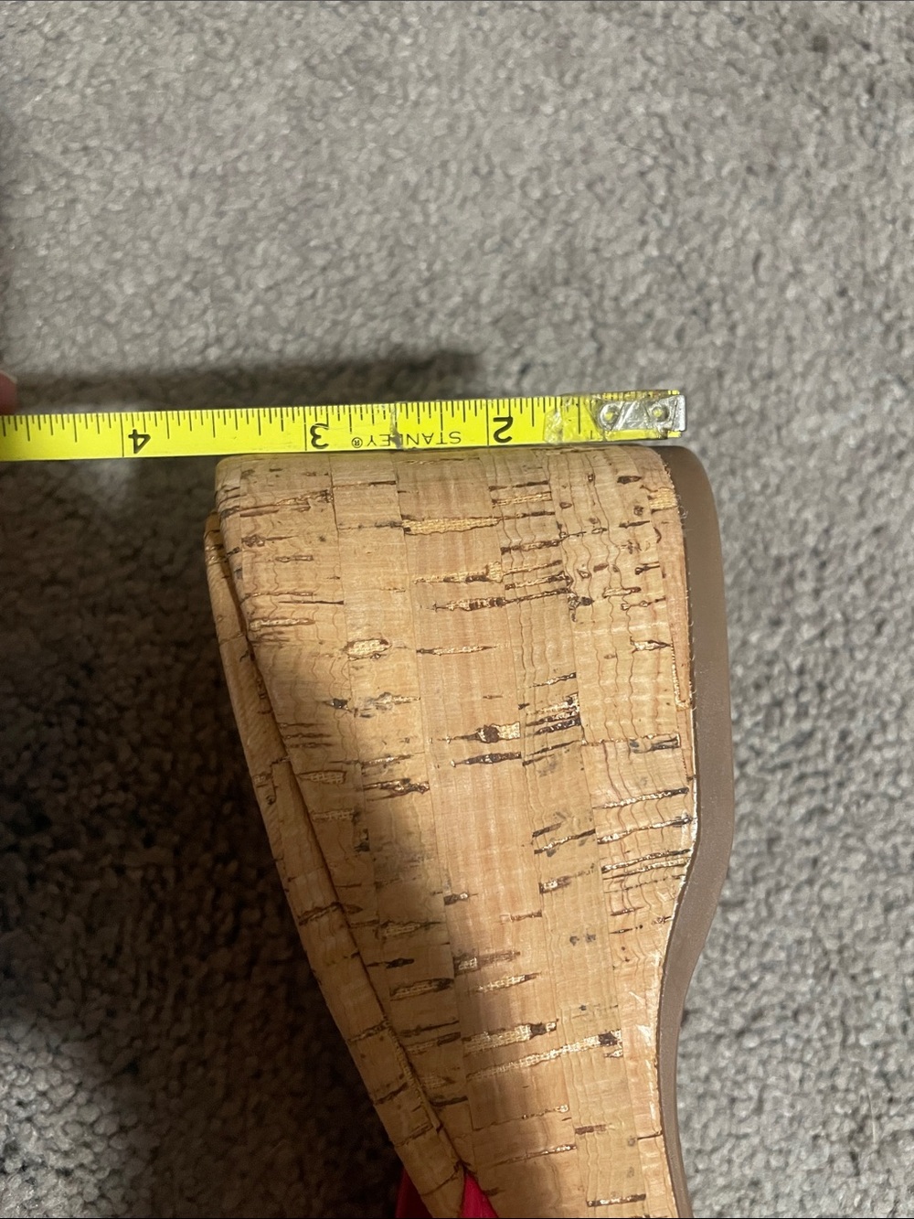 Aerosoles Pink Patent Cork Wedge Heels Size 8 - Picture 8 of 8